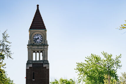 A nice view of a clock tower as part of the Niagara's finest escape package.