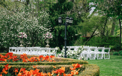 An outdoor wedding venue at the Charles Hotel in Niagara-on-the-Lake.