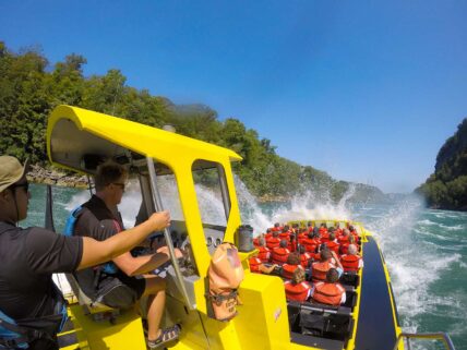 A boat ride down a river near Niagara's Finest Hotels in Niagara-on-the-Lake.