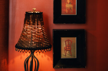 Painting of a chair on the wall in the Onigahara Room at The Charles Hotel in Niagara-on-the-Lake.