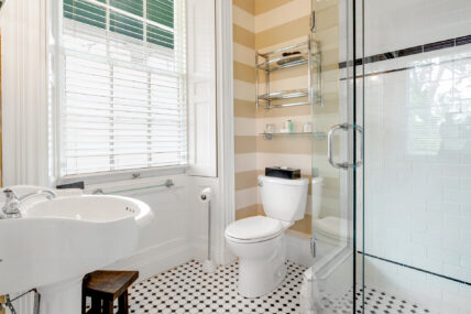 The washroom in the Onigahara Room at The Charles Hotel in Niagara-on-the-Lake.