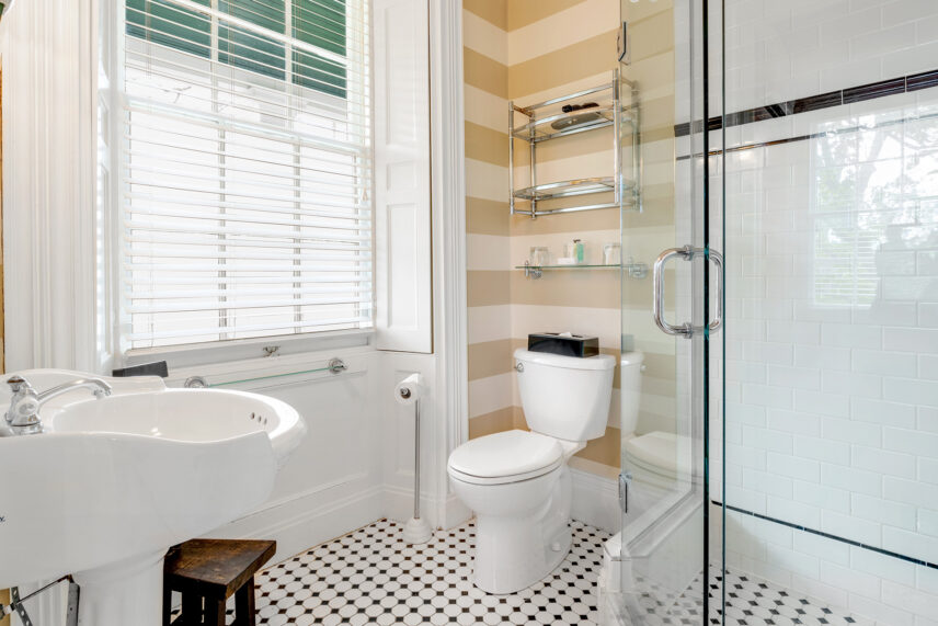 The washroom in the Onigahara Room at The Charles Hotel in Niagara-on-the-Lake.