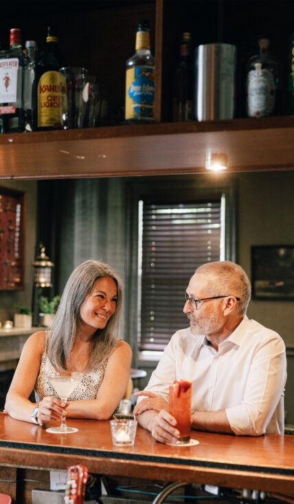 A couple enjoying drinks while at the Charles Hotel in Niagara on the Lake