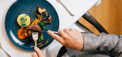 A filet mignon being cut at The Charles Hotel in Niagara-on-the-Lake.