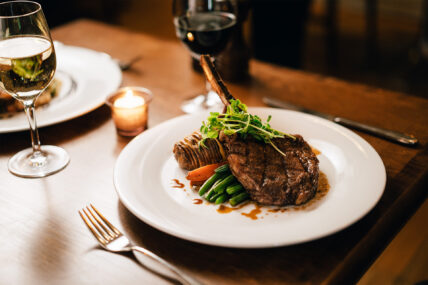 A steak dinner at the Shaw Club in Niagara-on-the-Lake.