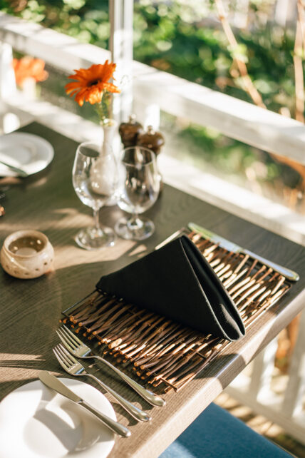 A dinner setting at the Shaw Club in Niagara-on-the-Lake.