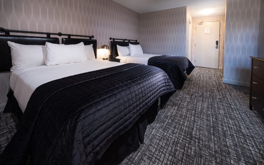 A standard two doubles room at the Shaw Club in Niagara-on-the-Lake.