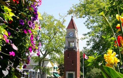 Clock tower in Old Town Niagara on the Lake