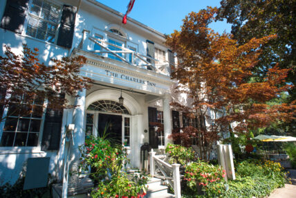 The exterior of the historic Charles Hotel in Niagara-on-the-Lake.