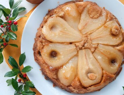 A traditional French dessert for Thanksgiving, Pear Tarte Tatin in Niagara-on-the-Lake.