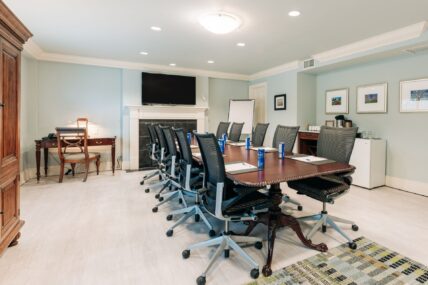 Small executive boardroom at Harbour House in Niagara-on-the-Lake.