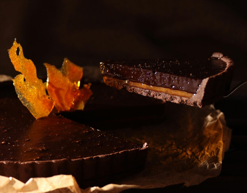 Zees Wine Bar & Grill's Chocolate Caramel Crunch Tart