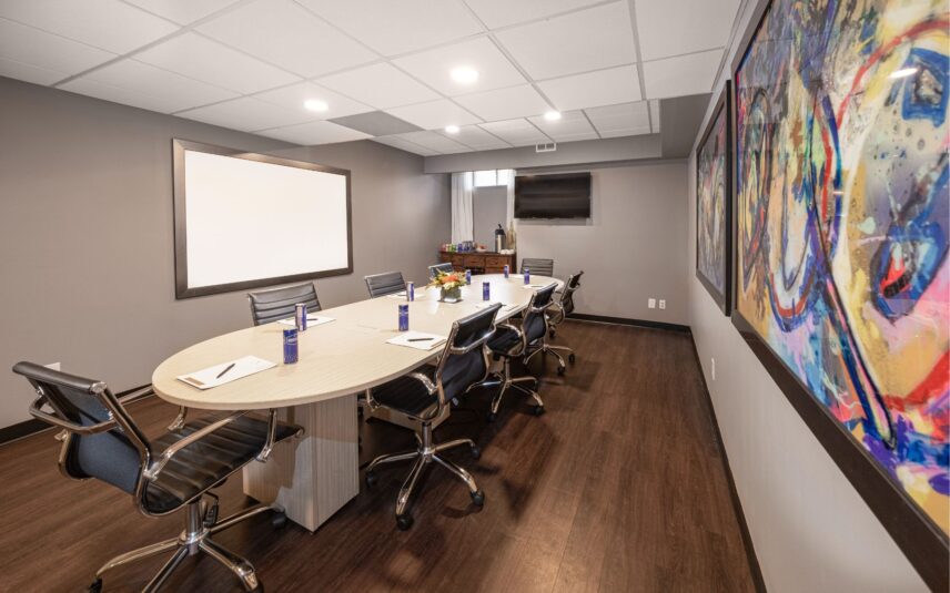 An executive boardroom at the Shaw Club in Niagara-on-the-Lake